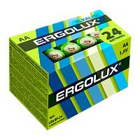 Батарейка Ergolux LR6 AA BOX24 Alkaline 1.5V (24/240/480)
