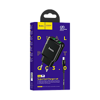 Сетевое З/У HOCO N6 2USB 3.0A QC3.0 черный (1/12/120) 