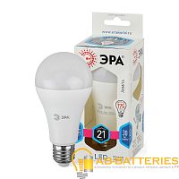 Лампа светодиодная ЭРА A65 E27 21W 4000К 170-265V груша (1/10/100)