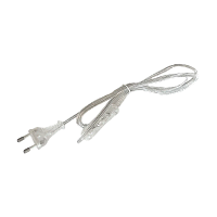 Кабель питания Прогресс для бра 1.7м 10A 2x0.5мм² с переключателем прозрачный (1/200)