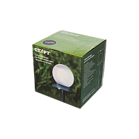 Фонарь садовый Старт Сфера от солнечной батареи IP44 датчик движения черный