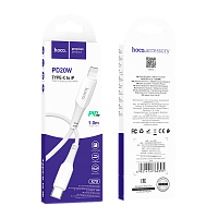 Кабель HOCO X70 Lightning (m)-Type-C (m) 1м 20W нейлон белый (1/31/310)