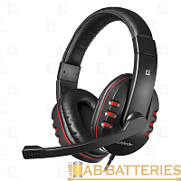 Наушники полноразмерные Defender G-160 Warhead с микр. игровые черный красный (1/20) 