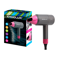 Фен Ergolux ELX-HD09-C08 1200W серый розовый (1/24) 
