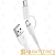 Кабель HOCO X54 USB (m)-Type-C/microUSB (m) 1.0м 2.4A силикон белый (1/31/310)