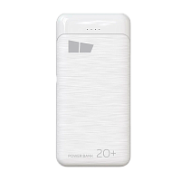 Внешний аккумулятор MORE CHOICE PB33-20 20000mAh 2.1A 2USB белый (1/10/50)