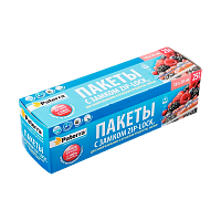 Пакет для заморозки Paterra 20см x 18см ПВД 40мкм с замком 25шт. (1/24)