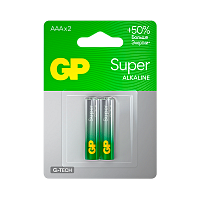 Батарейка GP Super G-Tech LR03 AAA BL2 Alkaline 1.5V (2/20/160)