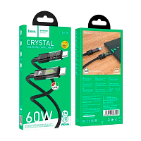 Кабель HOCO U116 Type-C (m)-Type-C (m) 1.2м 3.0A 60W нейлон черный