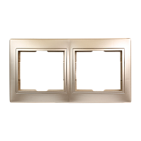 Рамка Smartbuy 2-местная горизонтальная шампань "Венера"