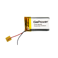 Аккумулятор Li-Pol GoPower LP802540 PK1 3.7V 600mAh с/з (1/100)