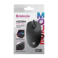 Мышь проводная Defender MB-241 Azora классическая USB черный (1/100)