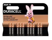 Батарейка Duracell Basic LR03 AAA BL10 Alkaline 1.5V (10/80) 