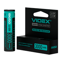 Аккумулятор Li-ion Videx 18650 BOX1 3000mAh с/з (1/20/160)