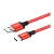 Кабель HOCO X14 USB (m)-Type-C (m) 2.0м 1.7A нейлон красный черный (1/33/330)