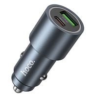 Автомобильное З/У HOCO Z60 1USB+1Type-C 48W QC3.0 / PD3 серый (1/13/130)