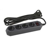 Сетевой фильтр ЭРА USF-M 4р.С/З 10A 1.5м черный (1/20)