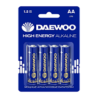 Батарейка Daewoo HIGH ENERGY LR6 AA BL4 Alkaline 1.5V (4/40/960) 
