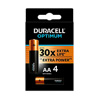 Батарейка Duracell Optimum (Power Boost) LR6 AA BL4 Alkaline 1.5V (4/64)
