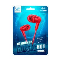 Наушники внутриканальные GFPower H01 с микр. красный (1/1000)