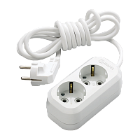 Удлинитель Makel 2р.С/З 2.0м белый MGP112 (1/12)