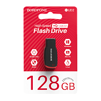 Флеш-накопитель Borofone Generous BUD2 128GB USB2.0 пластик черный (1/35/280) 