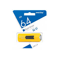 Флеш-накопитель Smartbuy Stream 64GB USB2.0 пластик желтый 