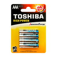 Батарейка Toshiba LR03 AAA BL4 Alkaline 1.5V (4/48/192) 