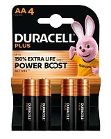 Батарейка Duracell Plus (Power Boost) LR6 AA BL4 Alkaline 1.5V