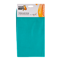 Тряпка для пола Рыжий кот M-03F 60х70см микрофибра бирюзовый (1/25/100)