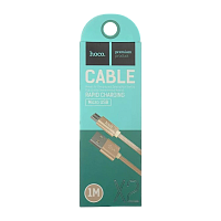 Кабель HOCO X2 USB (m)-microUSB (m) 1м 2.1A нейлон золотой (1/30/300)
