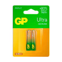 Батарейка GP ULTRA G-Tech LR03 AAA BL2 Alkaline 1.5V (2/20/160)