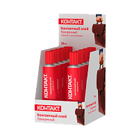 Клей Контакт контактный 30мл BOX10 шоу-бокс прозрачный (10/120)