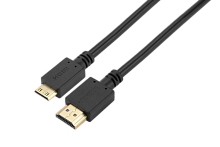Кабель GoPower HDMI (m)-miniHDMI (m) 1.8м ПВХ ver.1.4 черный Premium Zip-Lock c подвесом (1/100)
