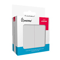 Выключатель Smartbuy "Альтаир" 2-клав.10A независимый белый