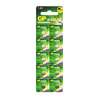 Батарейка GP G1/LR621/LR60/364A/164 BL10 Alkaline 1.5V отрывные (10/250/5000) 
