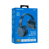 Наушники полноразмерные Borofone BO11 bluetooth 5.0 с микр. синий (1/24)