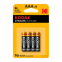 Батарейка Kodak XTRALIFE LR03 AAA BL4 Alkaline 1.5V (4/40/200/32000)