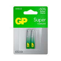 Батарейка GP Super G-Tech LR03 AAA BL2 Alkaline 1.5V (2/20/160) 