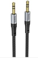 Кабель AUX HOCO UPA26 Jack 3.5mm (m)-Jack 3.5mm (m) 1м нейлон черный (1/31/310)