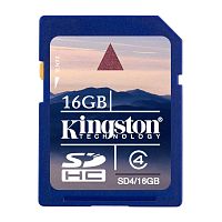 Карта памяти SD Kingston 16GB Class4 4 МБ/сек