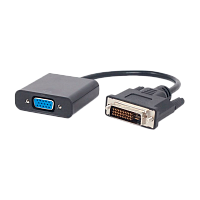 Кабель Cablexpert DVI-D 25 (m)-VGA (f) 0.2м ПВХ черный в пакете