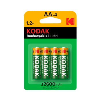 Аккумулятор бытовой Kodak HR6 AA BL4 NI-MH 2600mAh (4/80/640/15360)