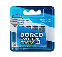 Сменные кассеты DORCO "PACE3 CROSS" 3 лезвия 4шт. (цена за 1 шт)