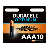 Батарейка Duracell Optimum LR03 AAA BL10 Alkaline 1.5V (10/80)