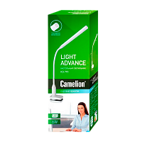 Светильник настольный Camelion KD-793 6W 230V 1LED струбцина сенс. 4 ур.ярк. +лампа белый (1/12)
