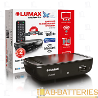 Приставка для цифрового ТВ Lumax DV1110HD DVB-T/T2/C пластик черный (1/20)