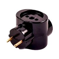 Разветвитель Прогресс 3р.Б/З черный (1/20/120)