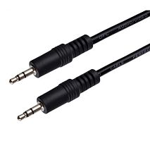 Кабель AUX Perfeo Jack 3.5mm (m)-Jack 3.5mm (m) 1м черный (1/100) 