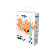 Наушники внутриканальные Smartbuy Pro JR с микр. голубой в коробке (1/50)